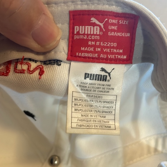 Puma baseball hat cap white and black os strap adjustment CN future links - Picture 6 of 6